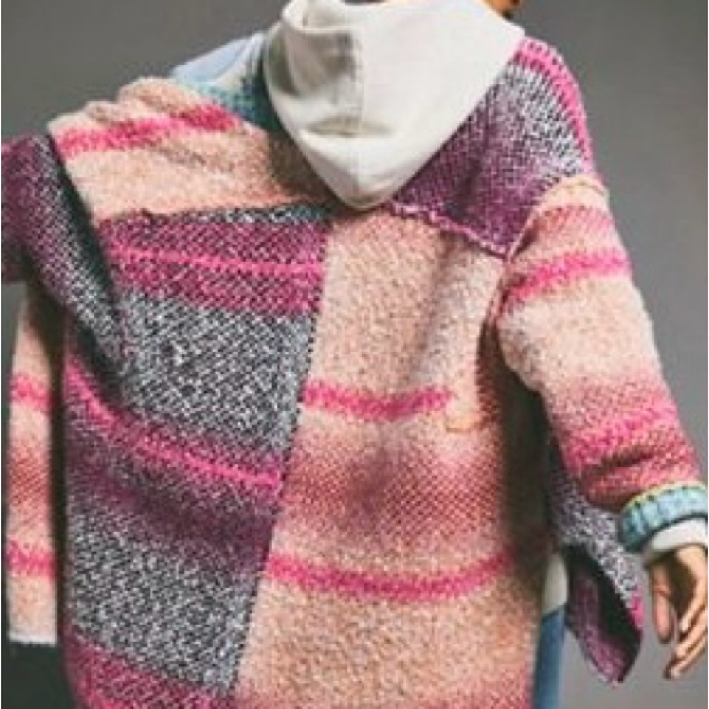 Free People Multicolor Patchwork Cardigan